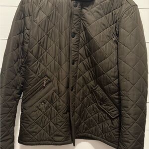 Barbour Men's Quilted Puffer Jacket in Dark Olive